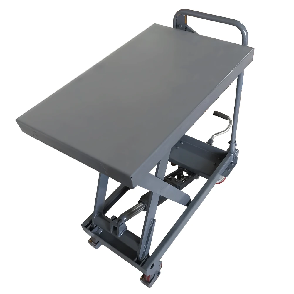 ClassyThreads 500lbs Hydraulic Lift Table Cart Motorcycle Scissor Jack Lift with 4 Wheels Foot Pump- Ideal for Material Handling