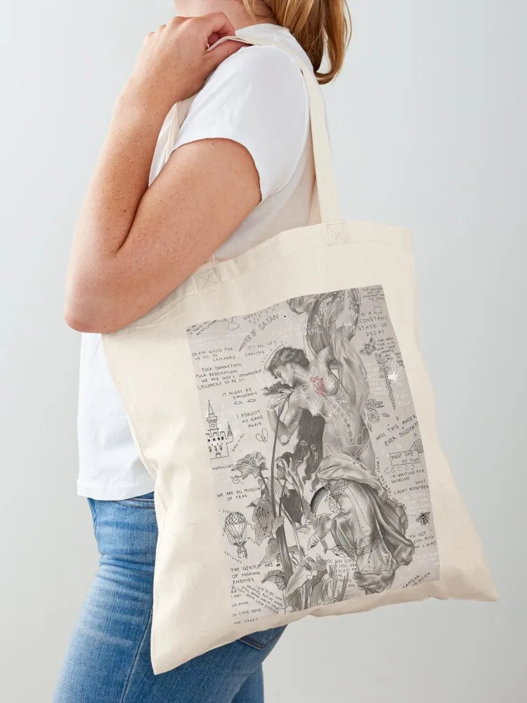 

Vintage drawing of a woman Tote Bag large tote men's screen Women's shopping