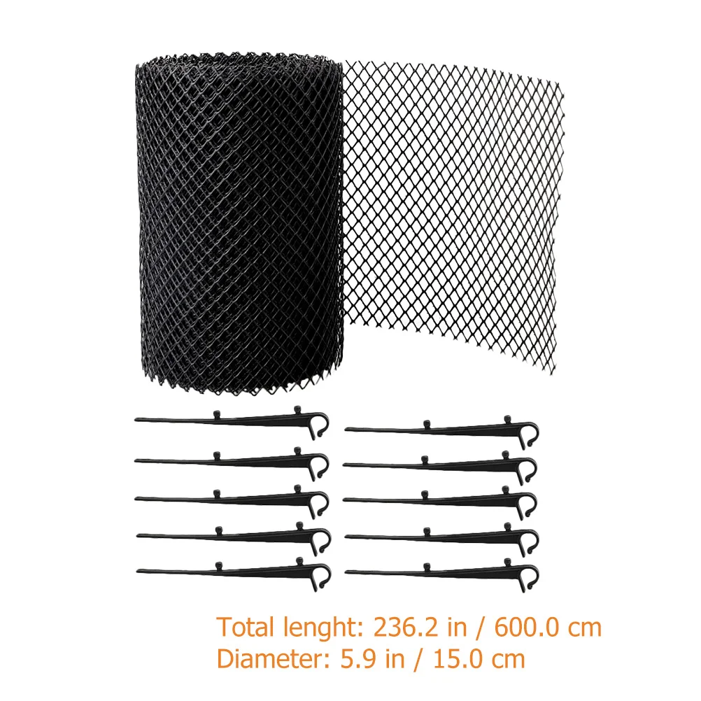 プラスチック製の雨どいガードメッシュプロテクター、屋根排水用、落ち葉やゴミ防止カバーネット、トレンチ保護システム、雨どいガード