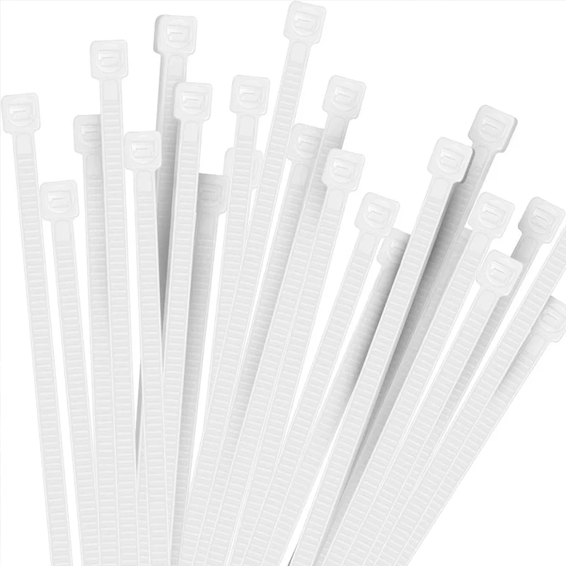 Nylon Cable Ties – Wire Bundling, Pipe Fixing, Self-Locking, Tighter When Pulled, Thickened Buckle