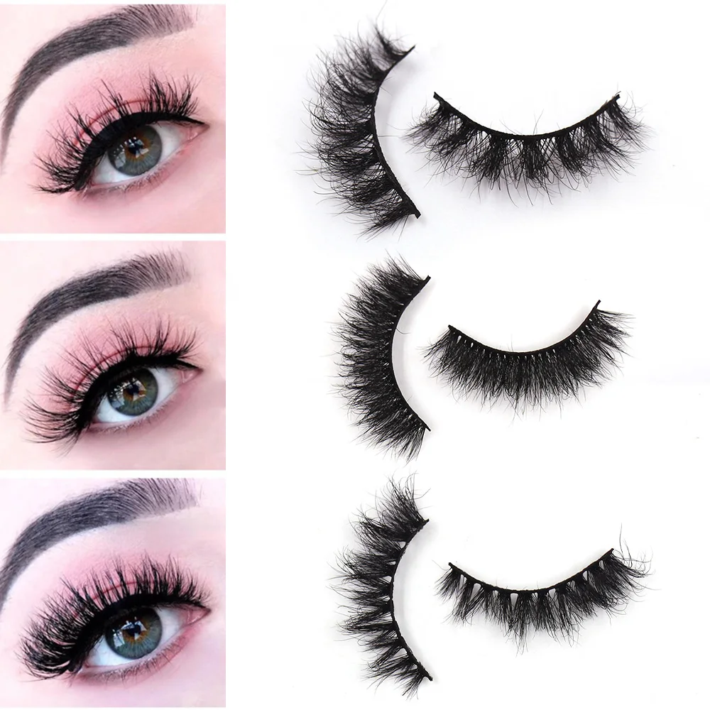 ขนตาปลอม LEHUAMAO 5D ขนมิ้งค์ ฟูเป็นชั้นๆ แบบยุ่งๆ ขนตาขนมิ้งค์แท้ 100% ขนตาสั้นธรรมชาติสำหรับแต่งหน้า