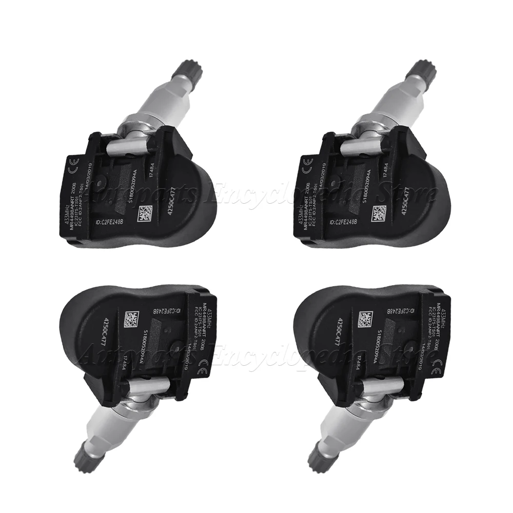 1/4PCS Per Mitsubishi ASX LANCER Outlander LANCER ASX I-MIEV 4250C477 Auto Sensore di Monitoraggio della Pressione Dei Pneumatici TPMS 433MHz