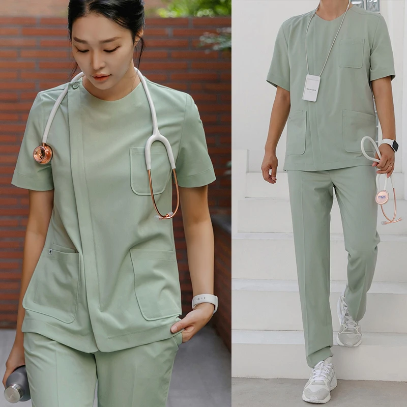 

Korean Style High End Plastic Surgery Hospital Nurse Uniform Hand Washing Clothes Brushing Doctor Suit for Men And Women Sepa...
