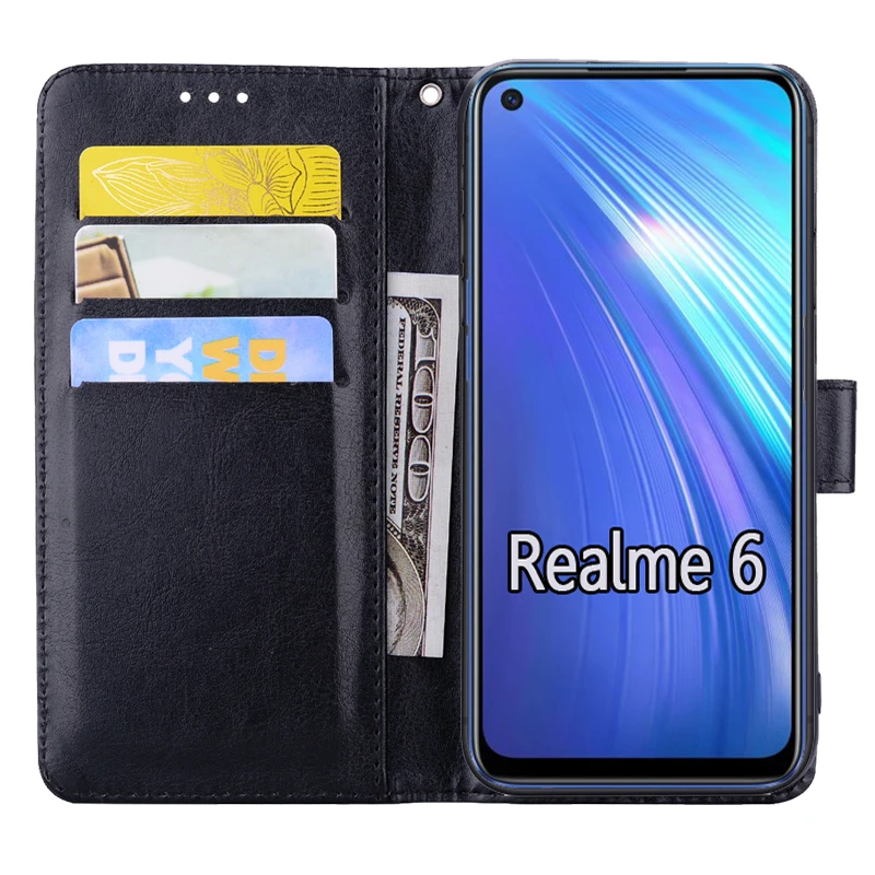 Flip Cover For OPPO Realme 6 Case Phone Protective Shell Funda Case For Realme6 Wallet Leather Hoesje Etui Book Capa Coque Bag