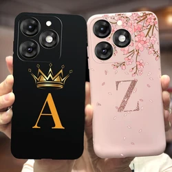 For Itel A70 Case A665L Cute Crown Letters Cover 6.6'' Soft Silicone Phone Case For Itel A70 A 70 ItelA70 Back Cover Bags Bumper