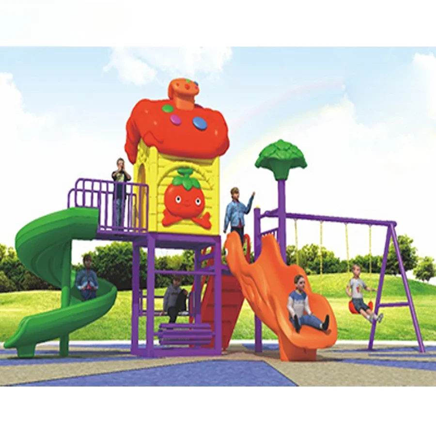 Plastic for children's outdoor slides and swings amusement park facilities