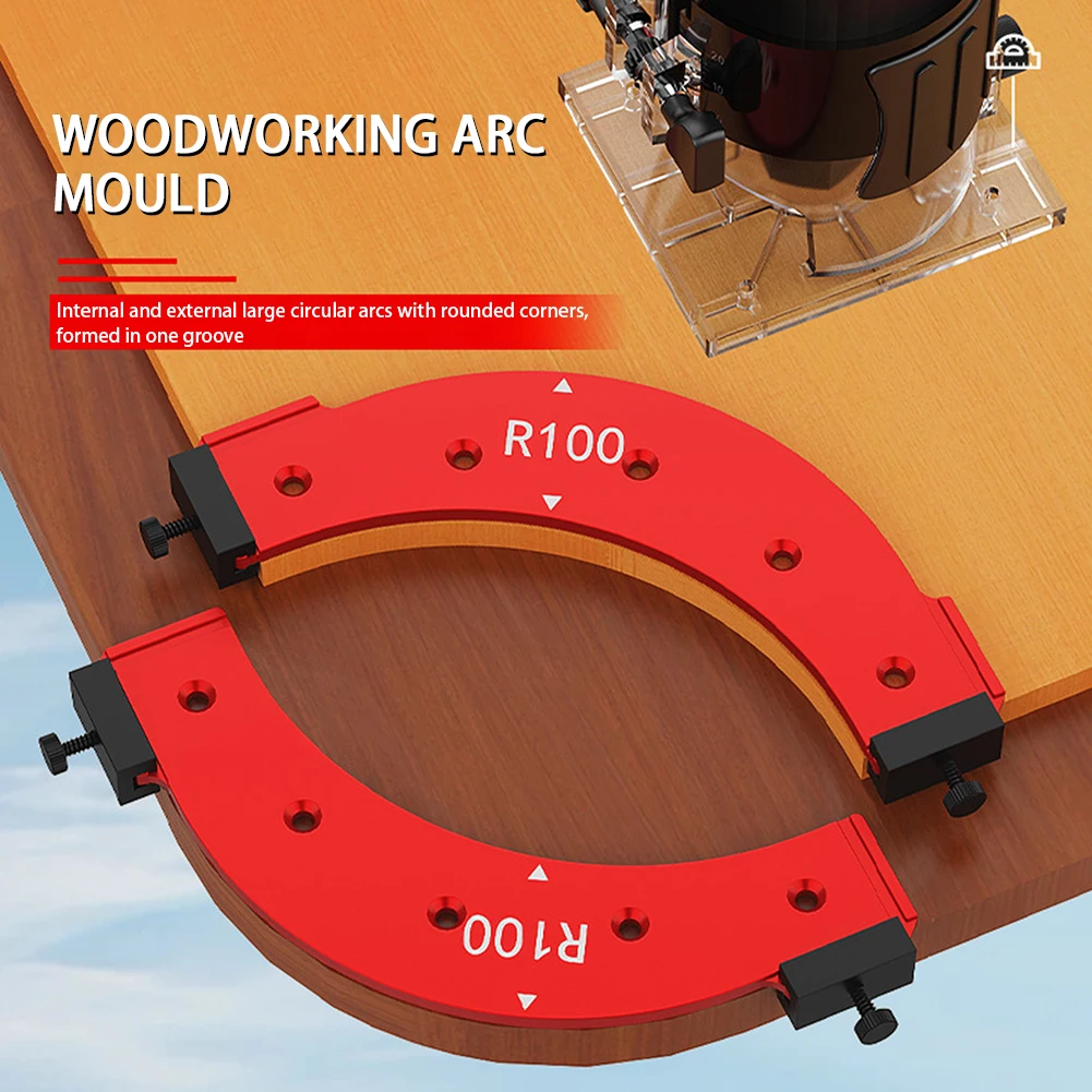 Woodworking Round Corner Radius Templates, Woodworking Inside Outside Corner Large Arc Mold, Arc Cutting Auxiliary Trimming Tool