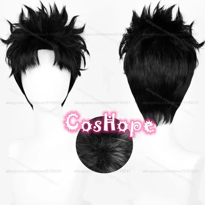 แคนดี้ 2025 โอคารุน 28 ซม.วิกผมสั้นสีดำเคน ทาคาคุระอะนิเมะคอสเพลย์วิกผมสังเคราะห์ทนความร้อน
