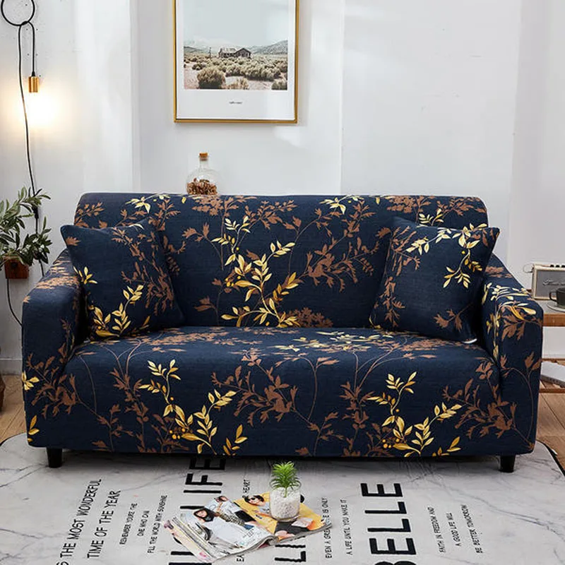 

Osmanthus Fragrans Patterns Sofa Cover with Armrest, Floral Sofa Cover, Anti Pet Scratch and Antiskid Sofa Cushion