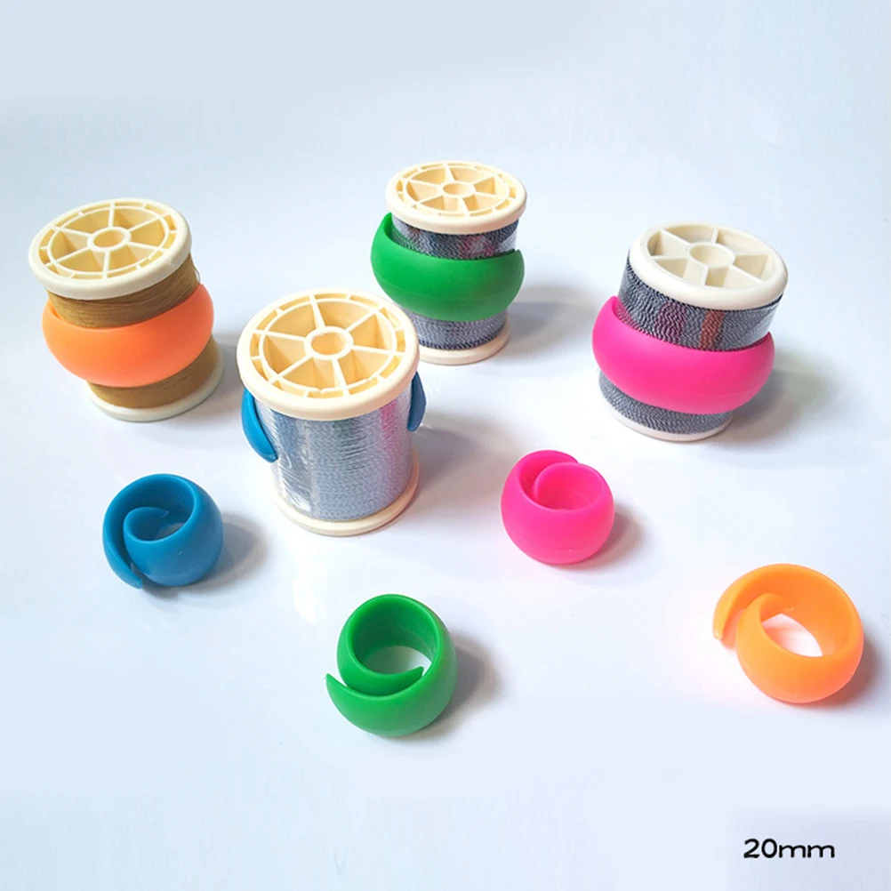4 Uds. De carretes de hilo de silicona para máquina de coser, reutilizables, flexibles, para mantener el hilo organizado, fácil de usar, Compatible con