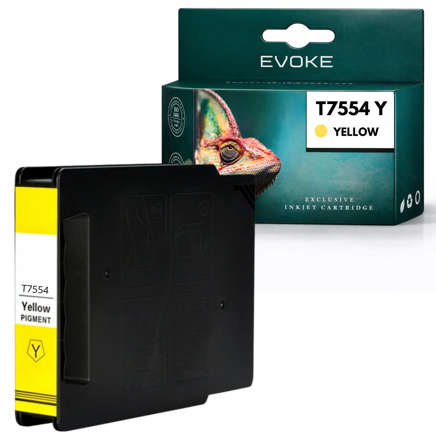 Evoke Compatibele Inkt voor Epson T7554 T-7554 T755Xly T-755Xly Geel Workforcepro Wf-8010 Wf-8090Dw Wf-8090Dtwc