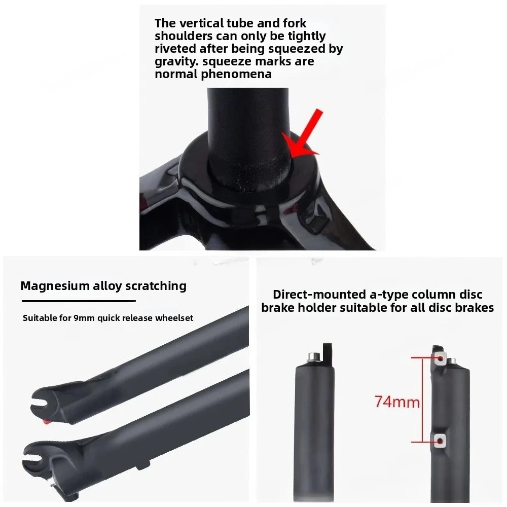 Bicycle Front Fork 26/27.5/29 Inch Oil Spring Fork 120mm Travel for Mountain Bike