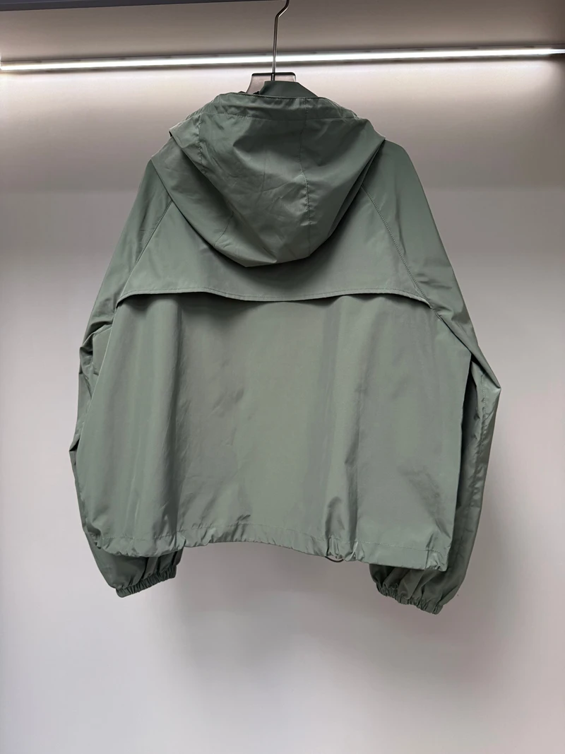 Barn Style Hooded Jacket Women's Loose Slimming Windproof Casual Commute Outerwear Polyester Fiber Long Sleeve Short Coat