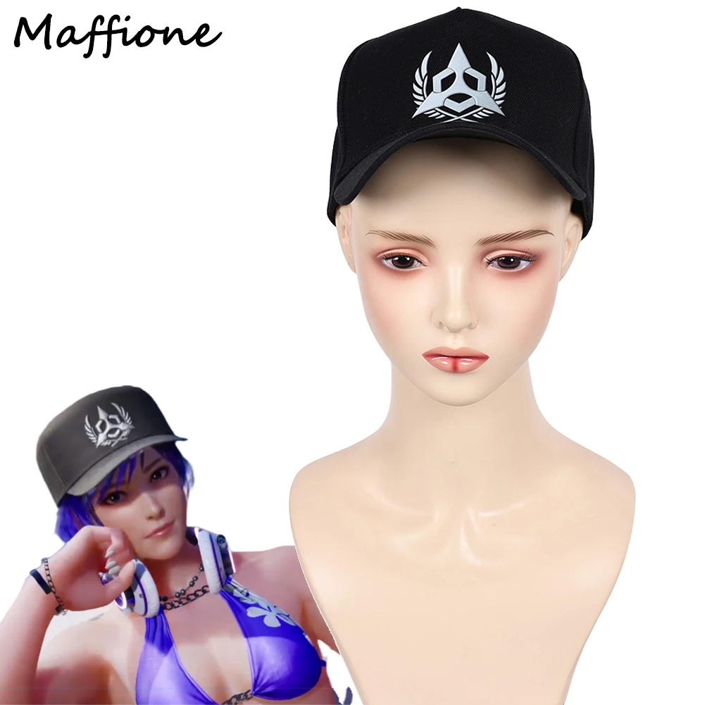 

Game Tekken8 Reina Hat Cosplay Costume Props Women Disguise Black Hat Headgear Cap Halloween Women Party Suits Accessories