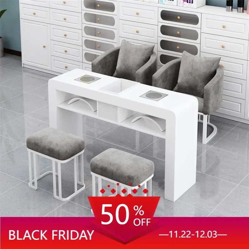 Portable Nail Table Manicure Japanese Polish Powder Rack Cabinets Marble Dressing Some Furniture for Beauty smart home