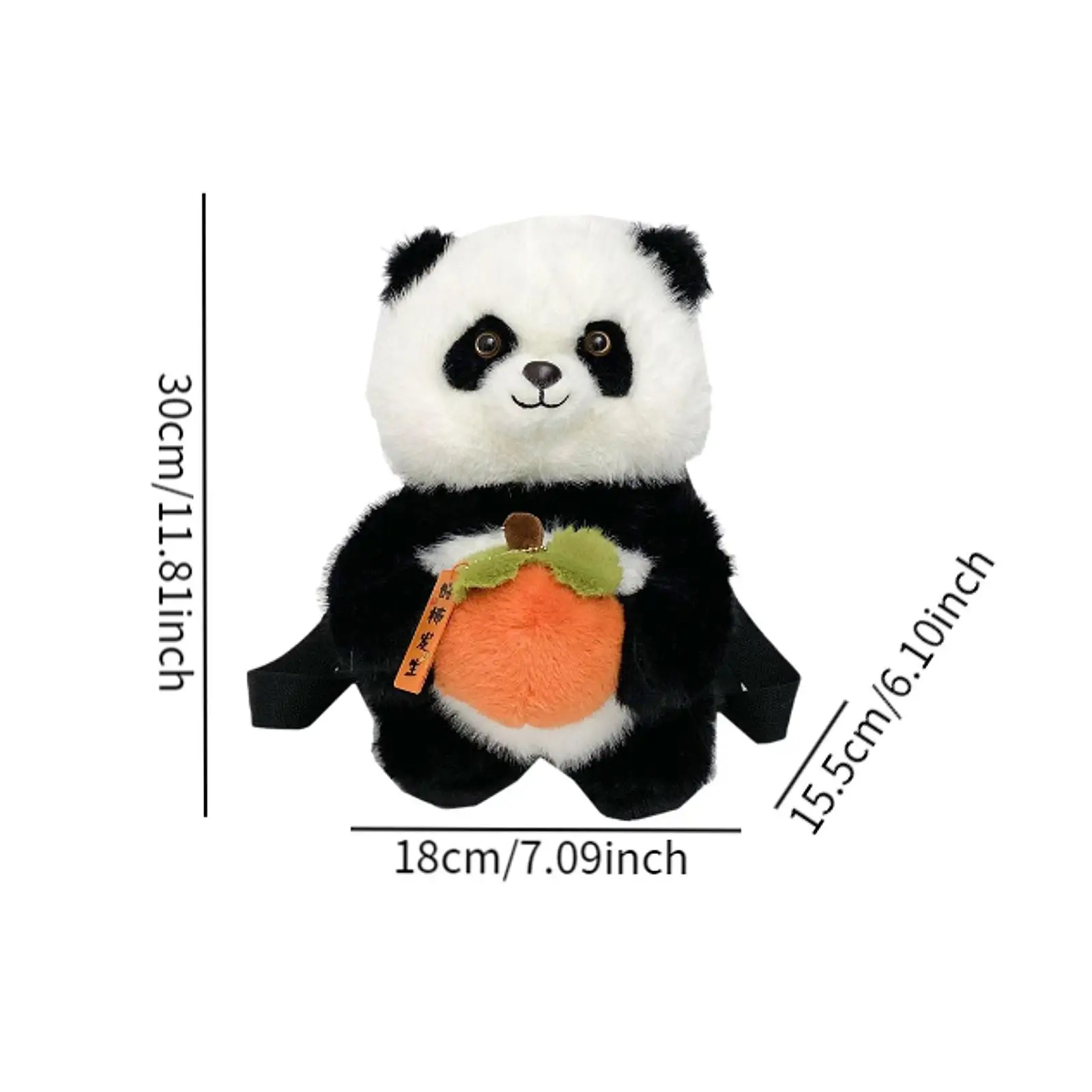 Pluche Panda Rugzak Schattige Cartoon Casual Afneembare Verstelbare Bandjes Schouder