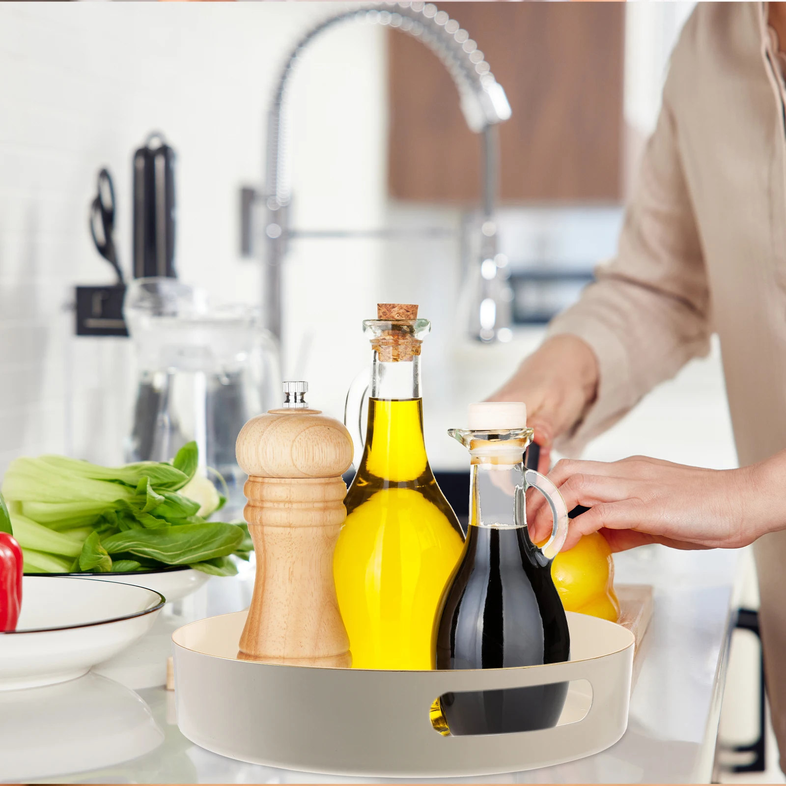 

Прочный поднос из кованого железа, металлический кухонный органайзер, устойчивый к царапинам, устойчивый к падениям, элегантный, экономия места для ювелирных изделий