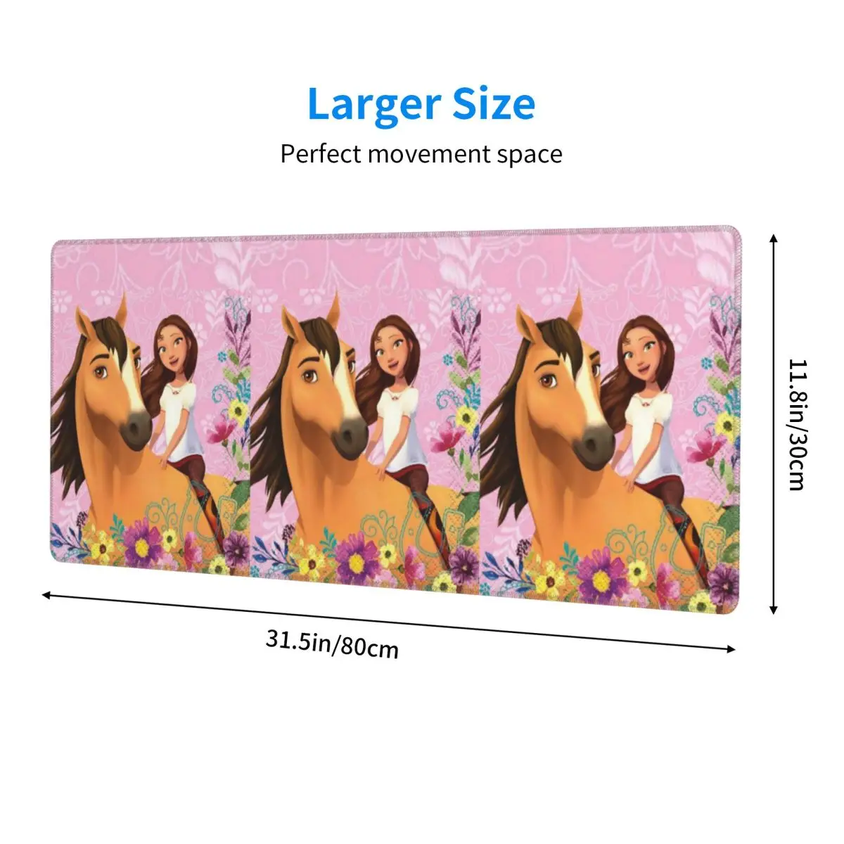 Spirit Riding Free Large Mouse Pad Computer Keyboard Mouse Mat Gaming PC Laptop Desk Mat Office Accessories Table Mats