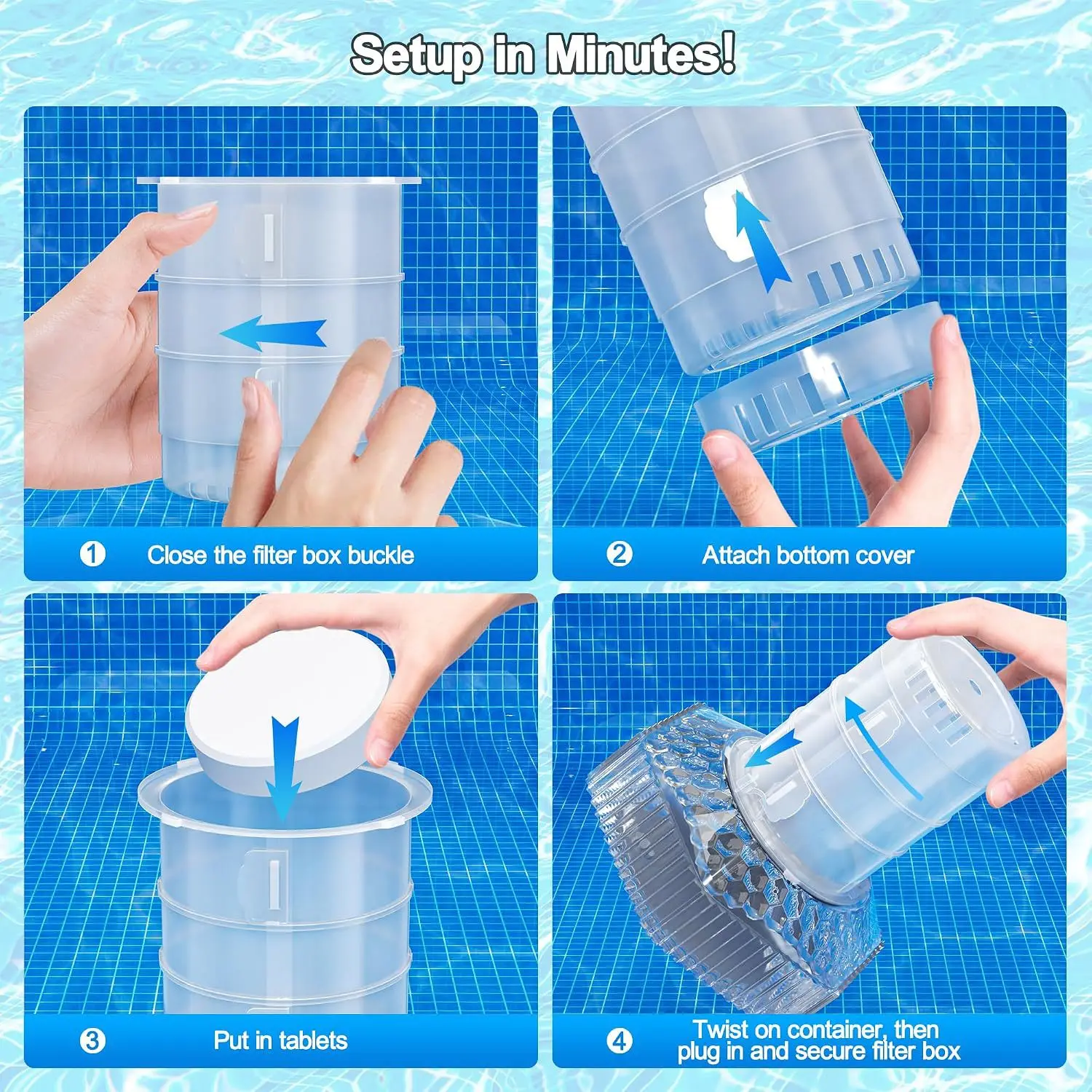 Remote Controlled Solar Pool Light IP68 Waterproof 5 Color Changing Modes Floating Dispenser for Compatible with 3 Inch Tablets