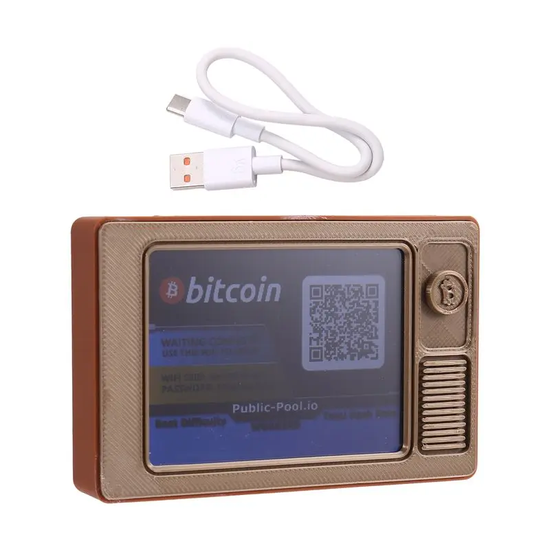 

Майнер A29F-Nerdminer V2 с ЖК-дисплеем, хешрейт 76KH/S, для лотереи BTC, соло-майнинга биткоинов, Nerd Miner