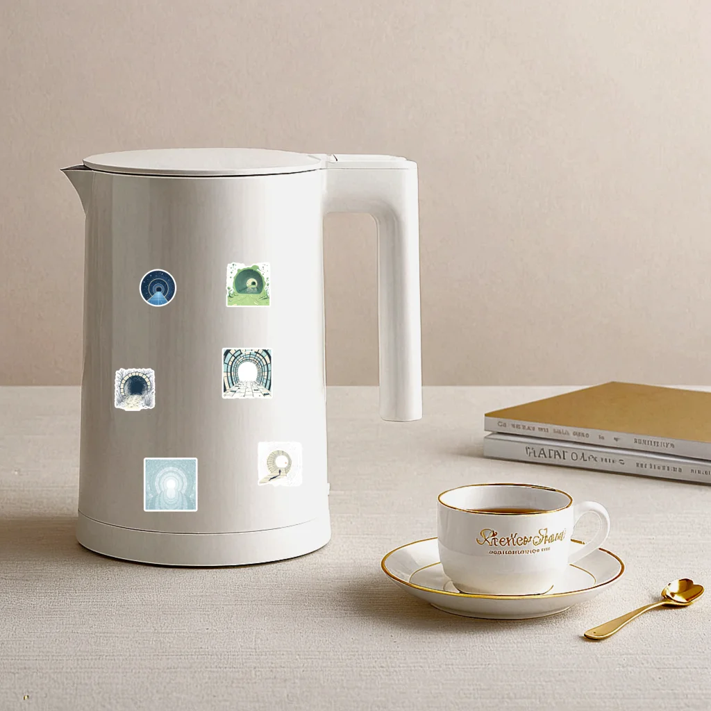 35-70 قطعة ملصقات نفق غامضة ملصقات Kawaii ملصقات الختم الجمالية المحمول سكيت دراجة نارية ملصق مضاد للمياه