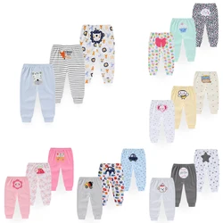 Kiddiezoom 3 Pcs/Lot  Four Seasons Fashion Cartoon Unisex 100%Cotton Baby Boy Girl Pants Soft Infant Trousers