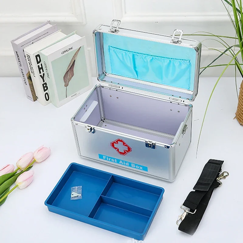 Large Capacity Family Medicine Organizer Box Portable First Aid Kit Medicine Storage Boxes Organizers Plastic Organizing Home