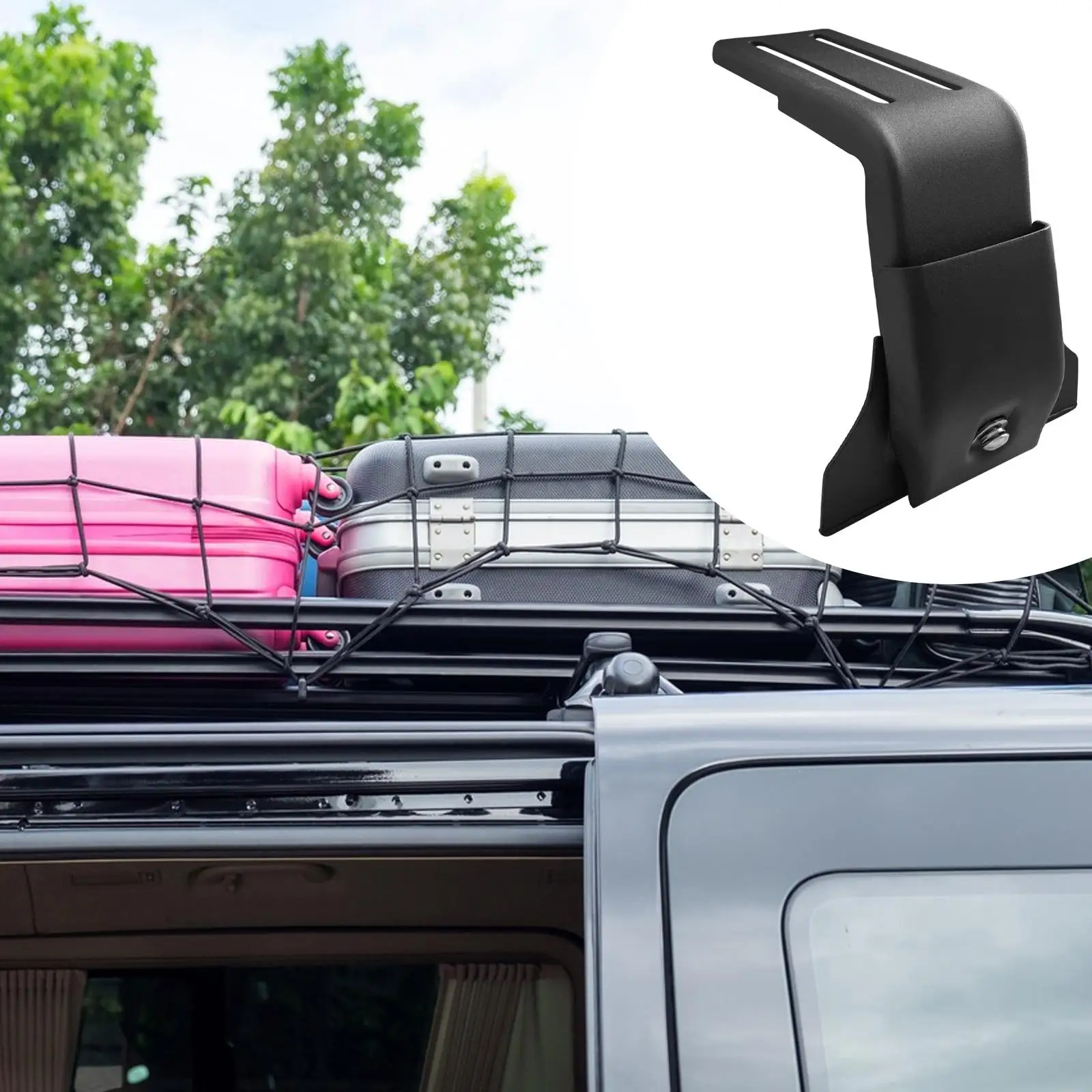Heavy Duty Metal Roof Rack Bracket with Height Adjustment for Universal Car Roof Basket Carrier Outdoor Equipment