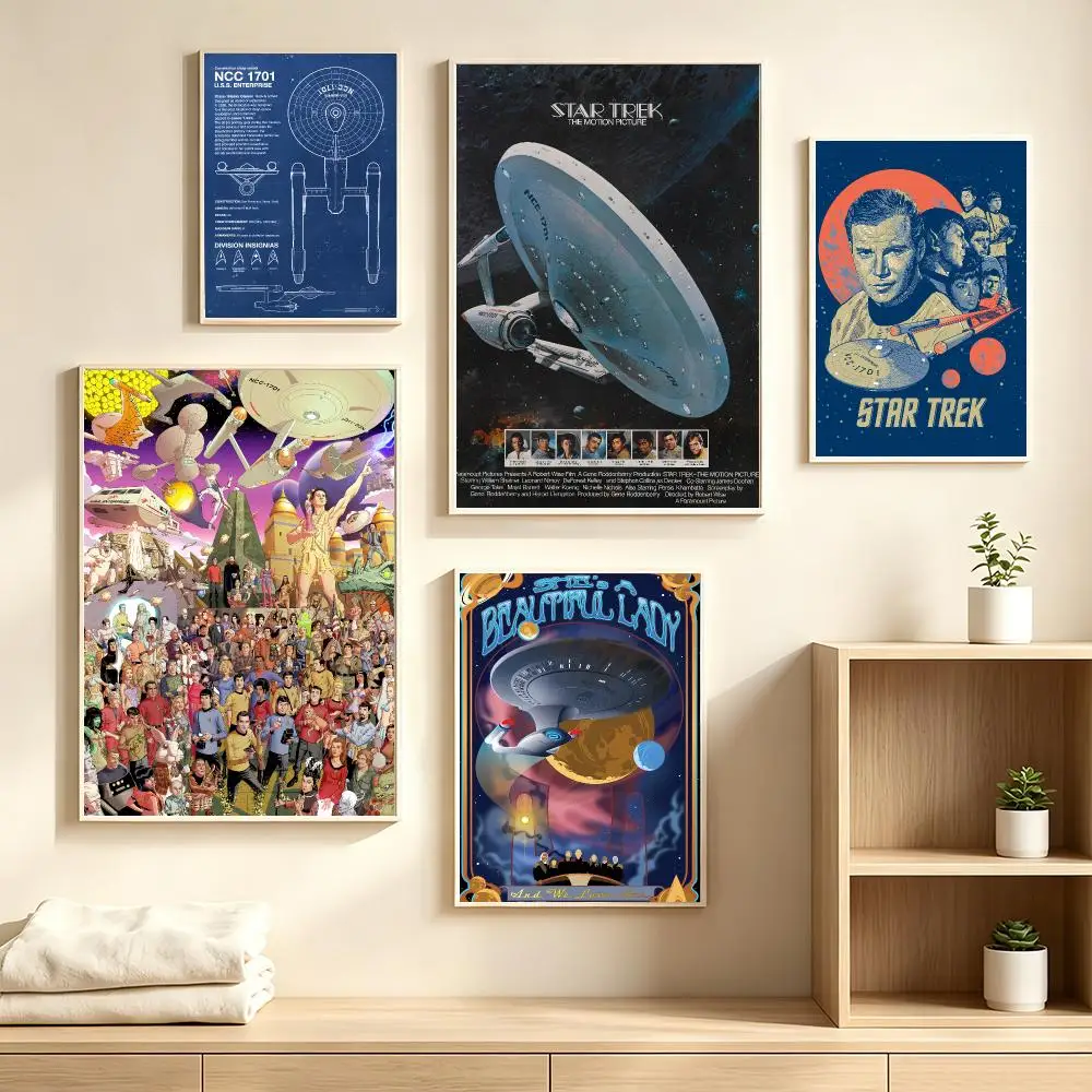 Star T-Trek Poster Decorative Wall Art Mural Stickers Home Decor Gift for Living Room & Hallway