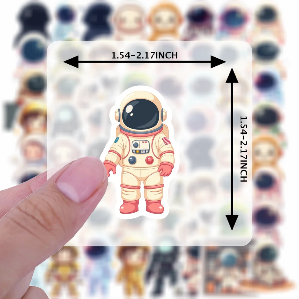 35-200pcs Cartoon Astronaut Stickers Vintage Space Graffiti Waterproof Stikcers Diy Cartoon Laptop Luggage Phone Card Bottle