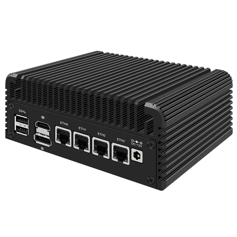 2024 Hot Selling Celeron N5105 Business Mini Pc With 4 Lan 4 Usb TF Card Slot Wins10 Computer