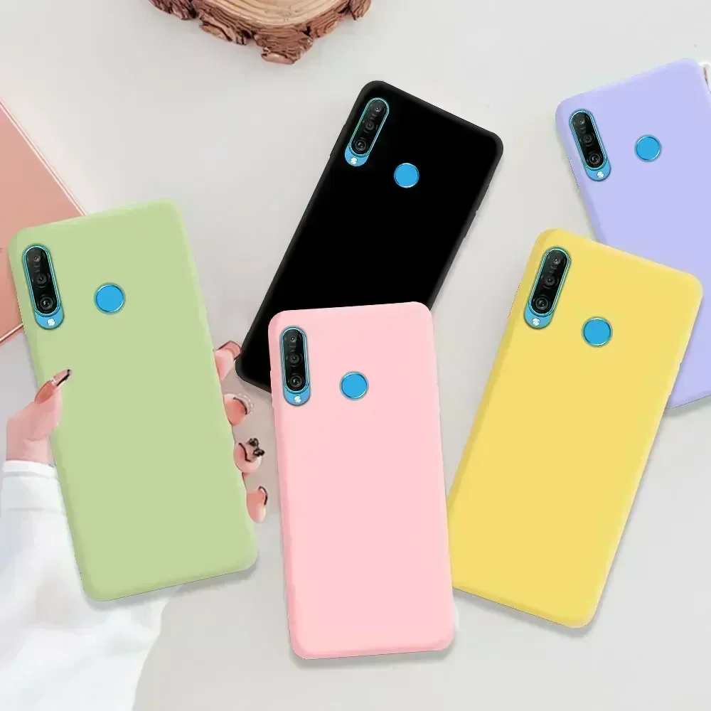 Per Huawei P30 Lite Custodia Candy Custodia morbida in silicone TPU Cover posteriore per Huawei P30 Lite Custodie per telefoni per Huawei Nova 4E Fundas Coque