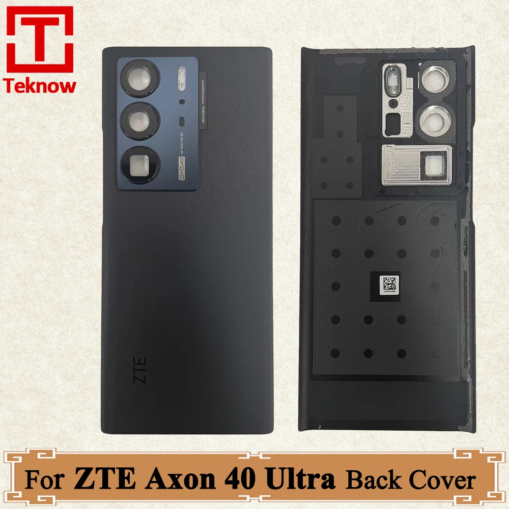 

Original New Back Cover For ZTE Axon 40 Ultra Back Battery Cover Glass Housing Door A2023P Rear Case With Camera Frame Glass Len