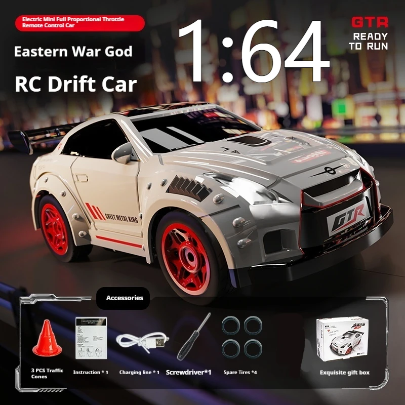 

НОВЫЙ высокоскоростной радиоуправляемый автомобиль GTR с дистанционным управлением, профессиональный дрейфующий автомобиль, игрушка для мальчика с полным приводом, подарок на день рождения, новинка 2025 года, 1:64 1:24