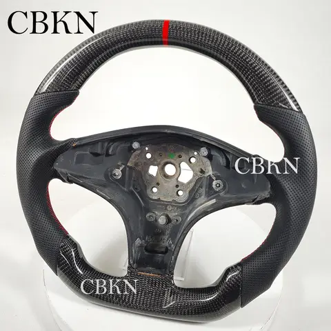 AMG Style Carbon Steering Wheel for Mercedes-benz C63 E63 W204 2008-2013, 100% 3K Carbon Fiber , Direct Fit | Racing Design