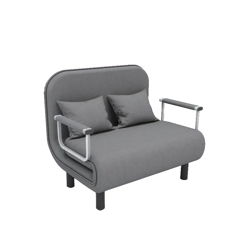 

65CM Grey Simple Folding Sofa Bed Apartment Small Family Simple Reclining Chair Single Folding Sofa Bed