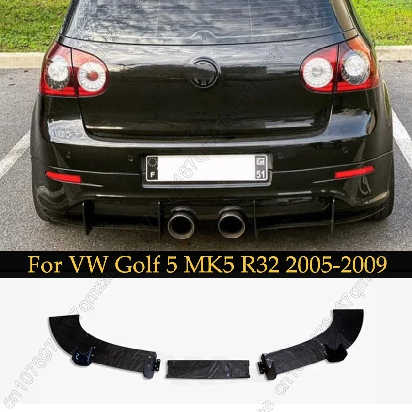 

Car Rear Diffuser Lip Rear Side Splitters For VW Volkswagen Golf 5 MK5 R32 2005-2009 Rear Bumper Lip Diffuser Spoiler Splitter