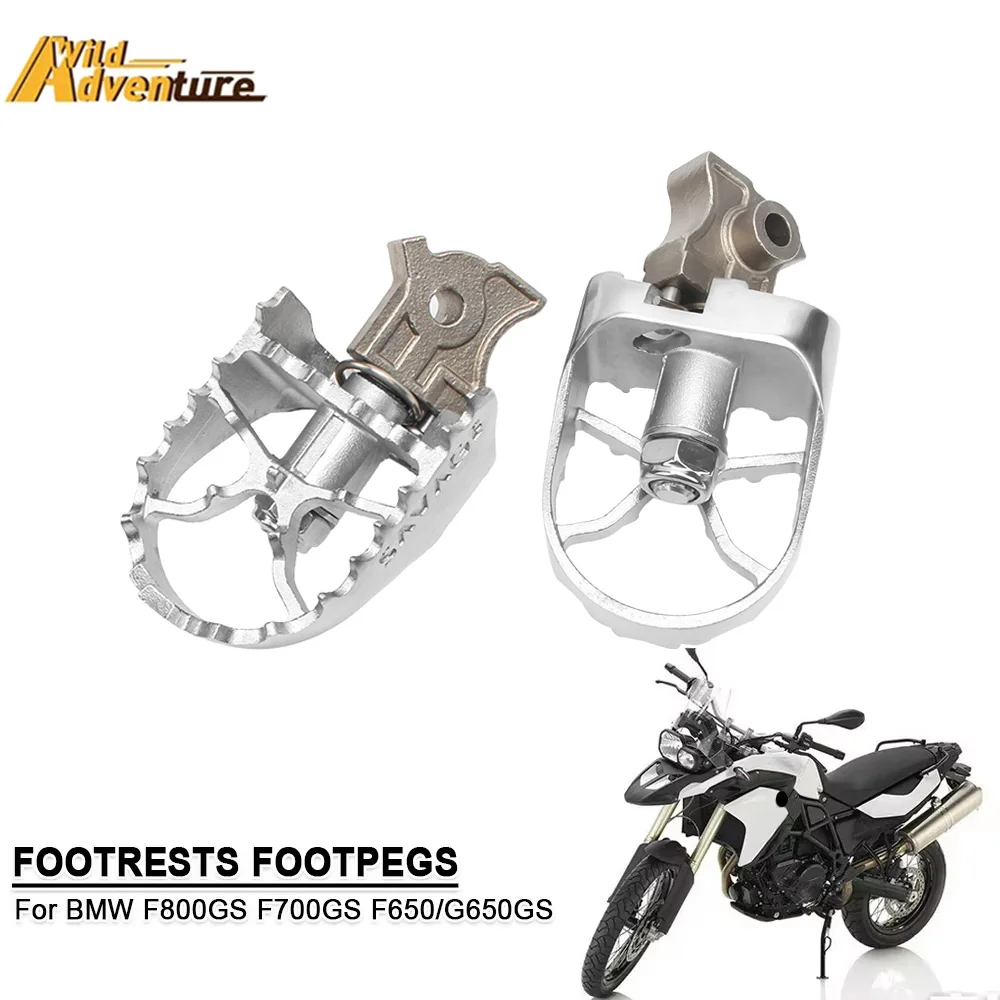 

Motorcycle Footrests Footpegs For BMW F800GS F700GS F 800/700 GS 08-2017 F650/G650GS 2000-17 Stainless Steel Foot Rests Foot peg