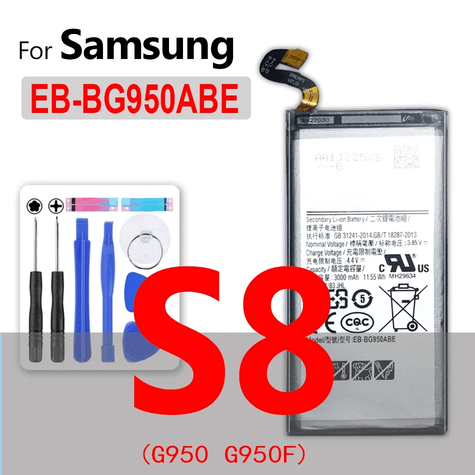 Battery For Samsung Galaxy S3 S4 mini S5 S6 S7 Edge S8 S9 S10 S10E S20 Plus SM G900 G900I G900F G900H G930F G950 EB-BG900BBE