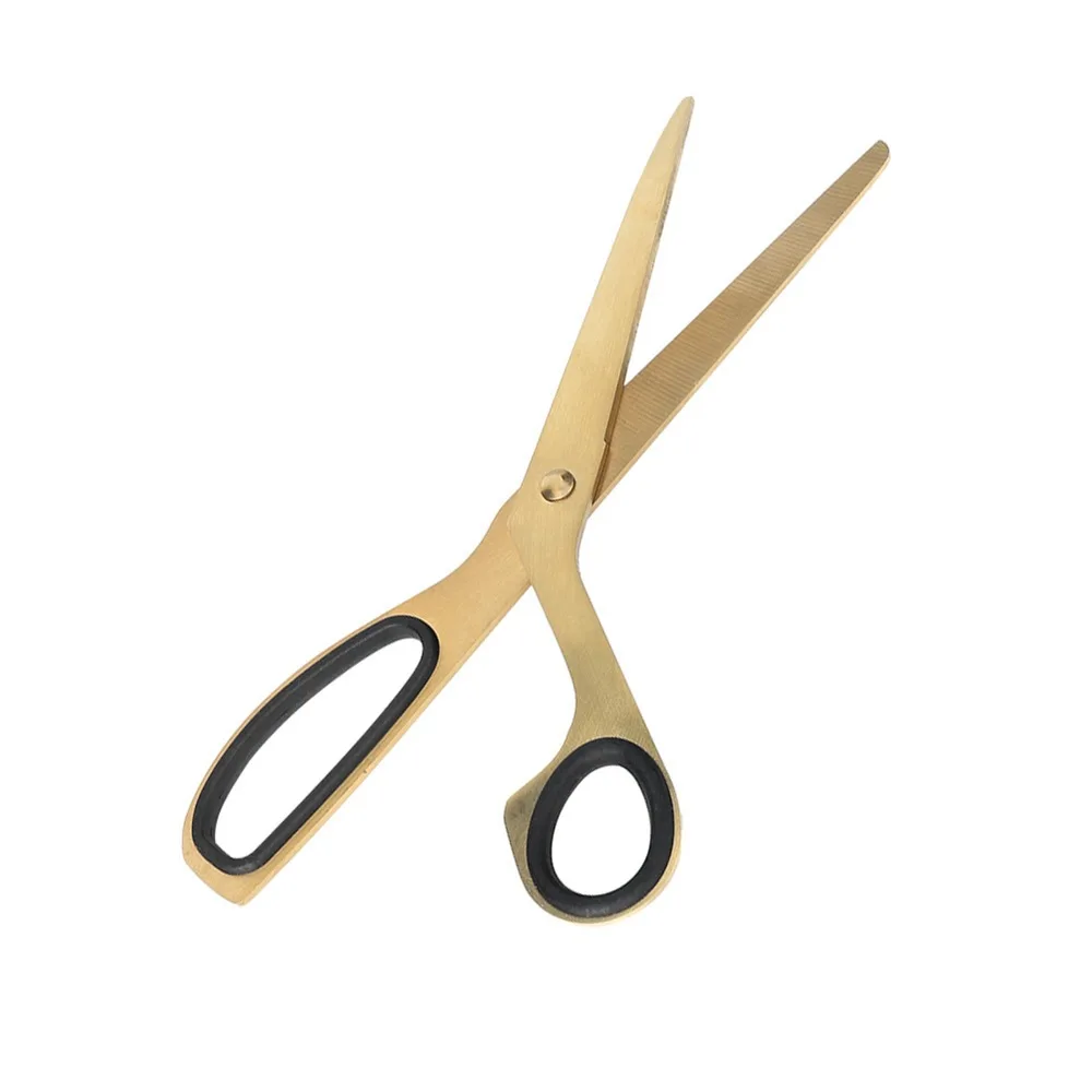 Black and Golden Golden Scissors Lightweight Asymmetrical Design Golden Stainless Steel Scissors Modernity Minimalist Style