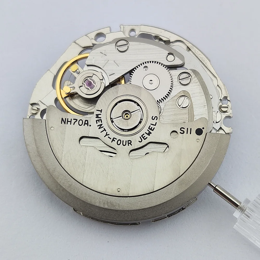 Jap NH70 NH72 Mechanical Movement 24 Jewels Skeleton Mechanism Modification Automatic Watch Replace Movement