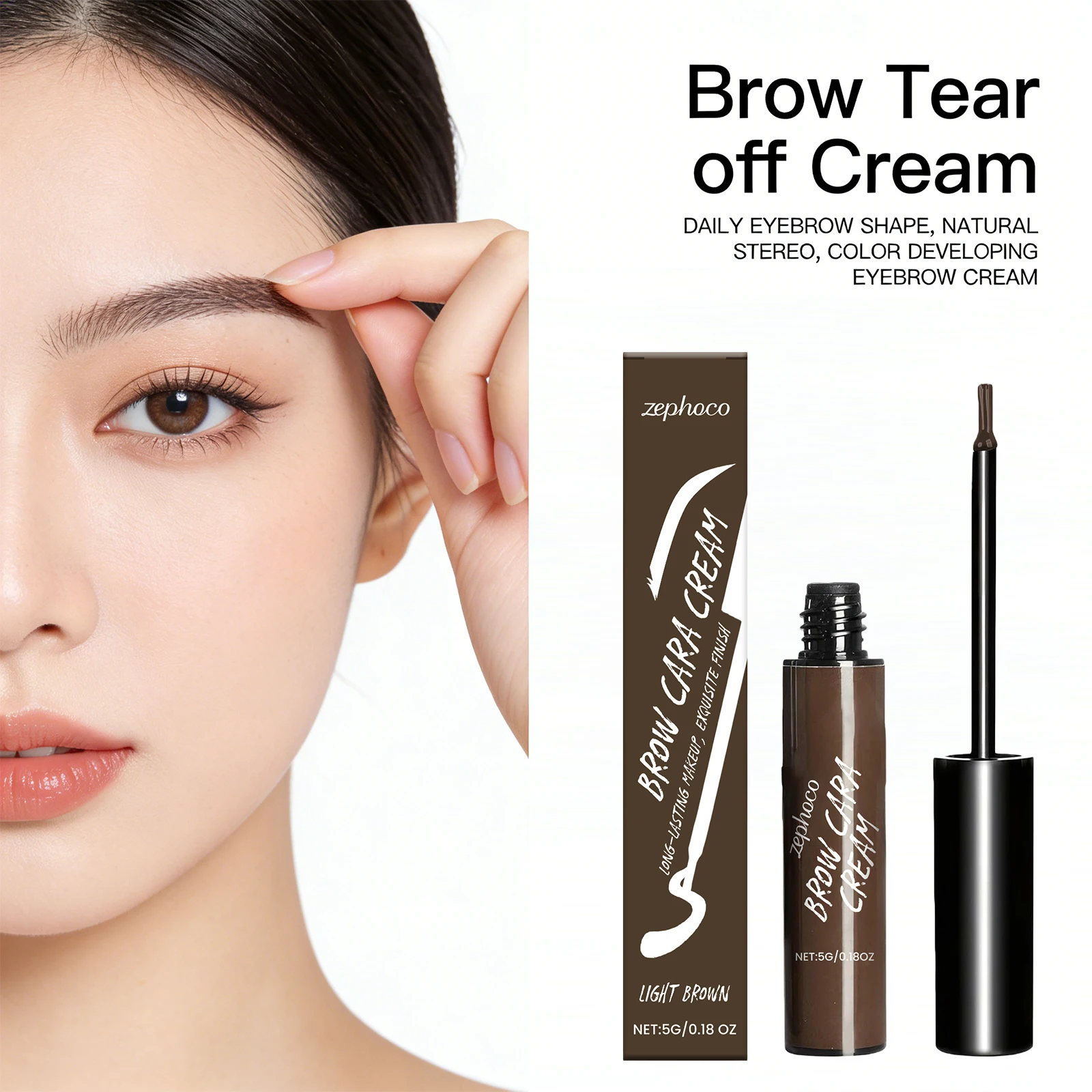 

Tear off Dye Eyebrow Cream Waterproof Sweat Proof Long Lasting Tattoo Tint Peel off Dye Eyebrow Cream Natural Cosmetics Tool