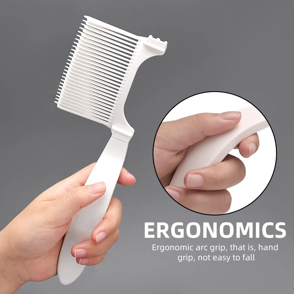 ชุดหวีจัดทรงผมสำหรับช่างตัดผมมืออาชีพ หวีตัดผมโค้งหลายขนาดสำหรับผู้ชาย หวีตัดผมทรงแบนแบบแม่นยำ