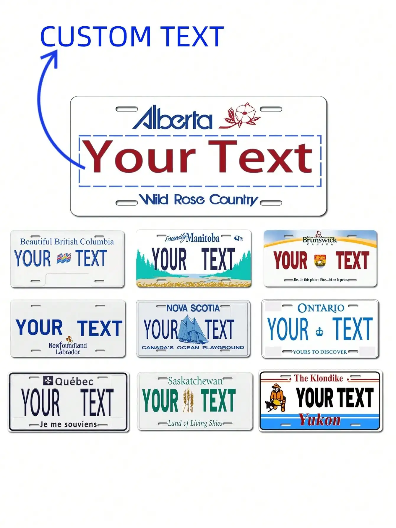 

Custom Aluminium License Plate North America Theme Wall Decor Home Bar Man Cave Gift