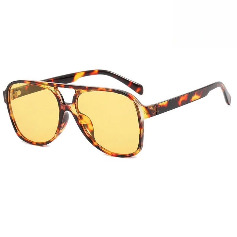 New Sunglasses Protective Glasses Fashion Large Frame Square Women Colorful Lens Gradient Sun Glasses Outdoor Casual Eyewear