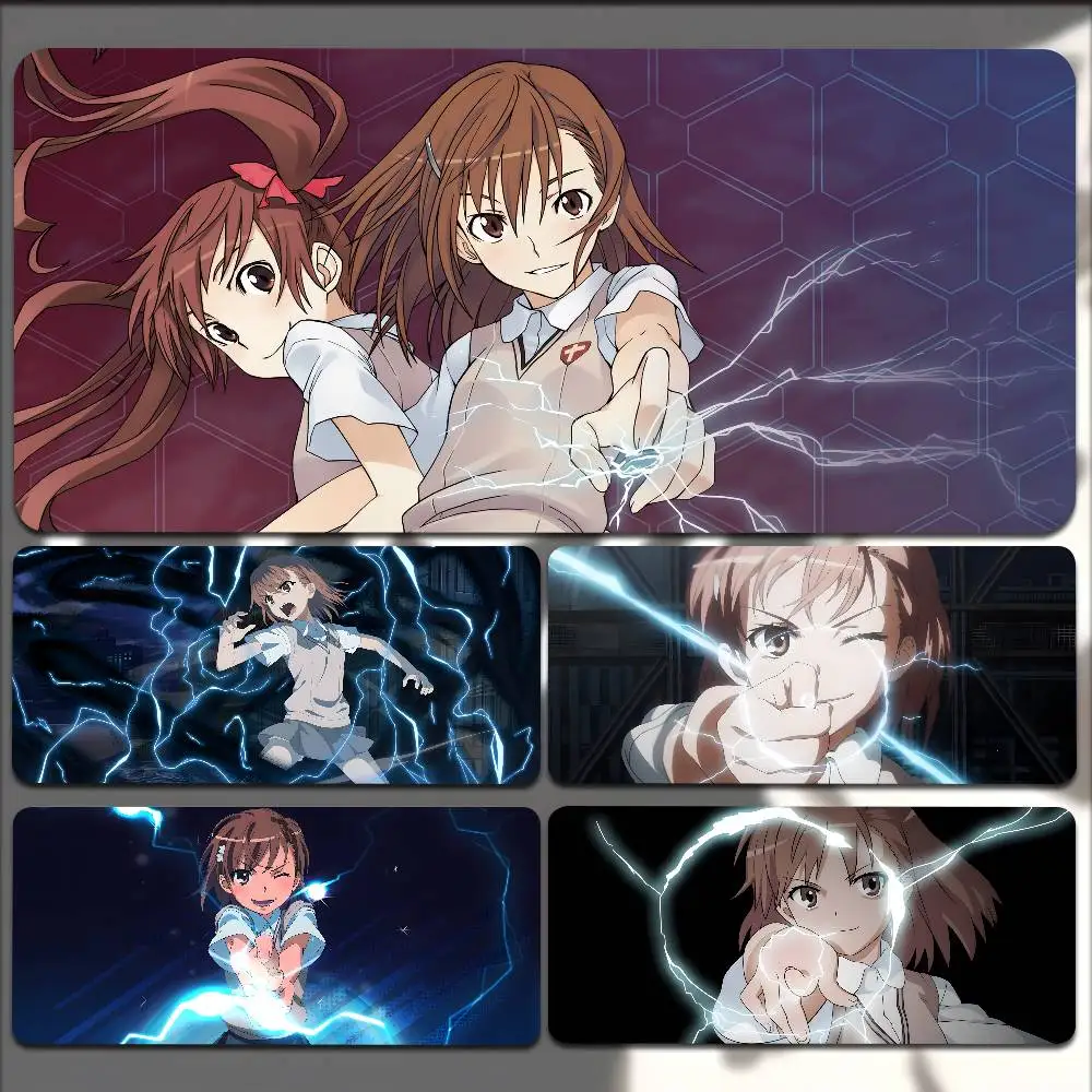 

1 шт., коврик для мыши в стиле аниме «A Certain Scientific R-Railgun», нескользящий, подходит для компьютеров, ноутбуков, килимков для киберспорта, игровых игр, XXL, клавиатура