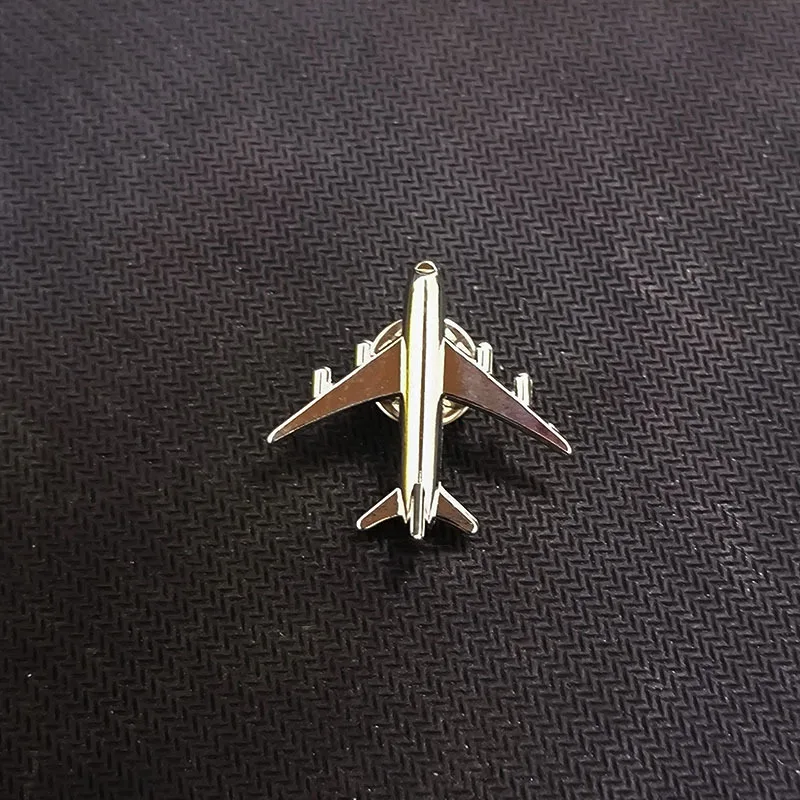 Airplane Metal Pin - Minimalist Aircraft Brooch - Unisex Aviation Enthusiast Gift - Bulk Wholesale Collectible Badges