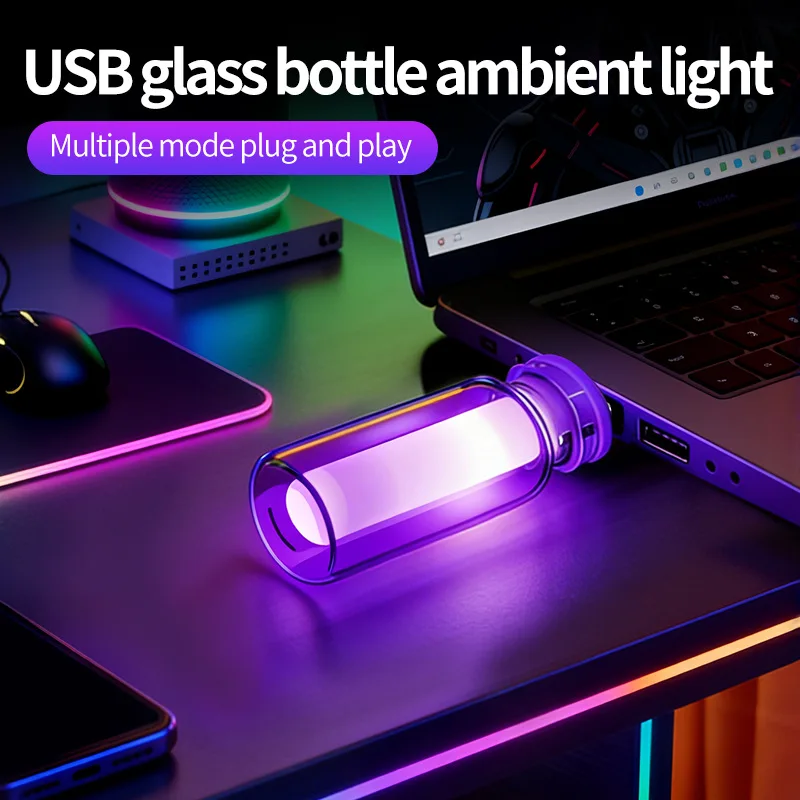 RGB LED Ambient Light 10 Modes Plug and Play USB Car Interior Accessories Decor Gift Idea Touch Switch Multicolor Accent Lamp 5V view 4