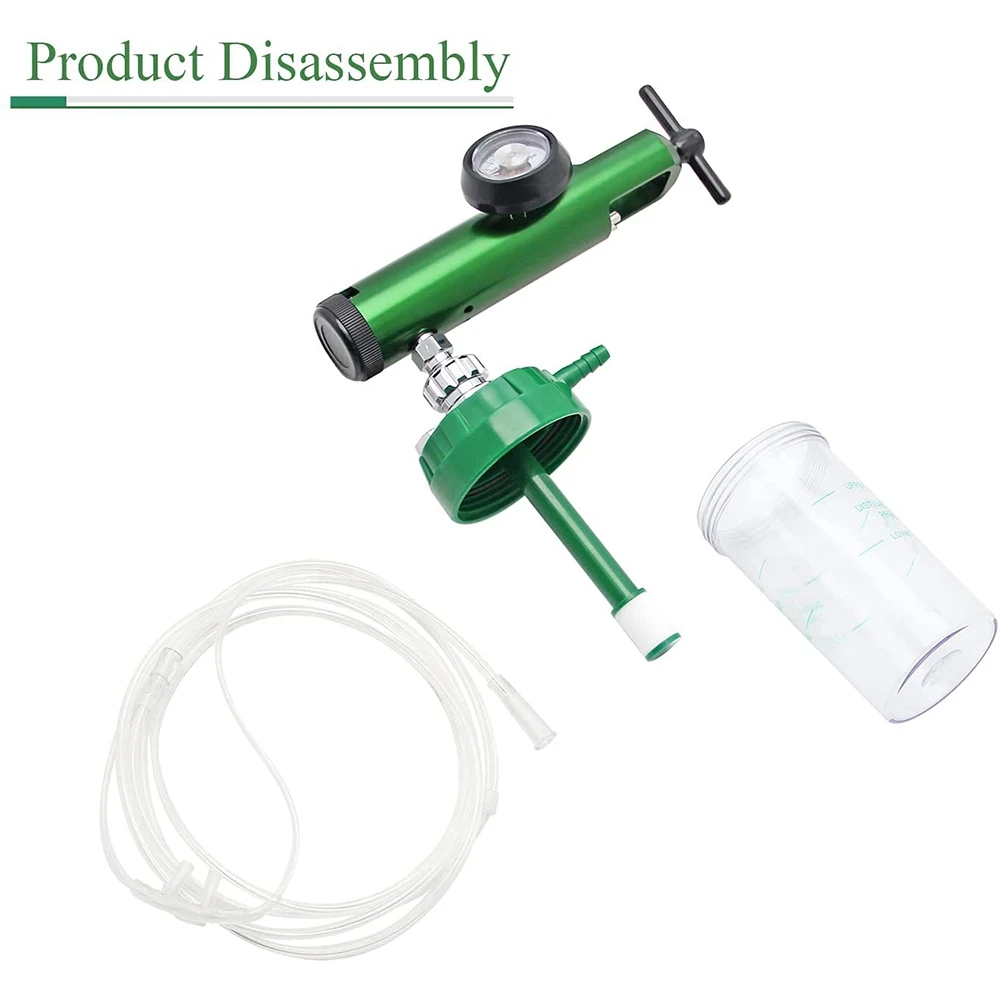 AED6-medidor de fluxo de oxigênio regulador de oxigênio 0-15 l/min medidor de válvula reguladora de pressão com rosca de entrada 870