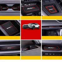 Adecuado para Toyota 19-22 RAV4, almohadilla para ranura de puerta, almacenamiento de vasos de agua interior de coche modificado, decoración antideslizante y a prueba de polvo